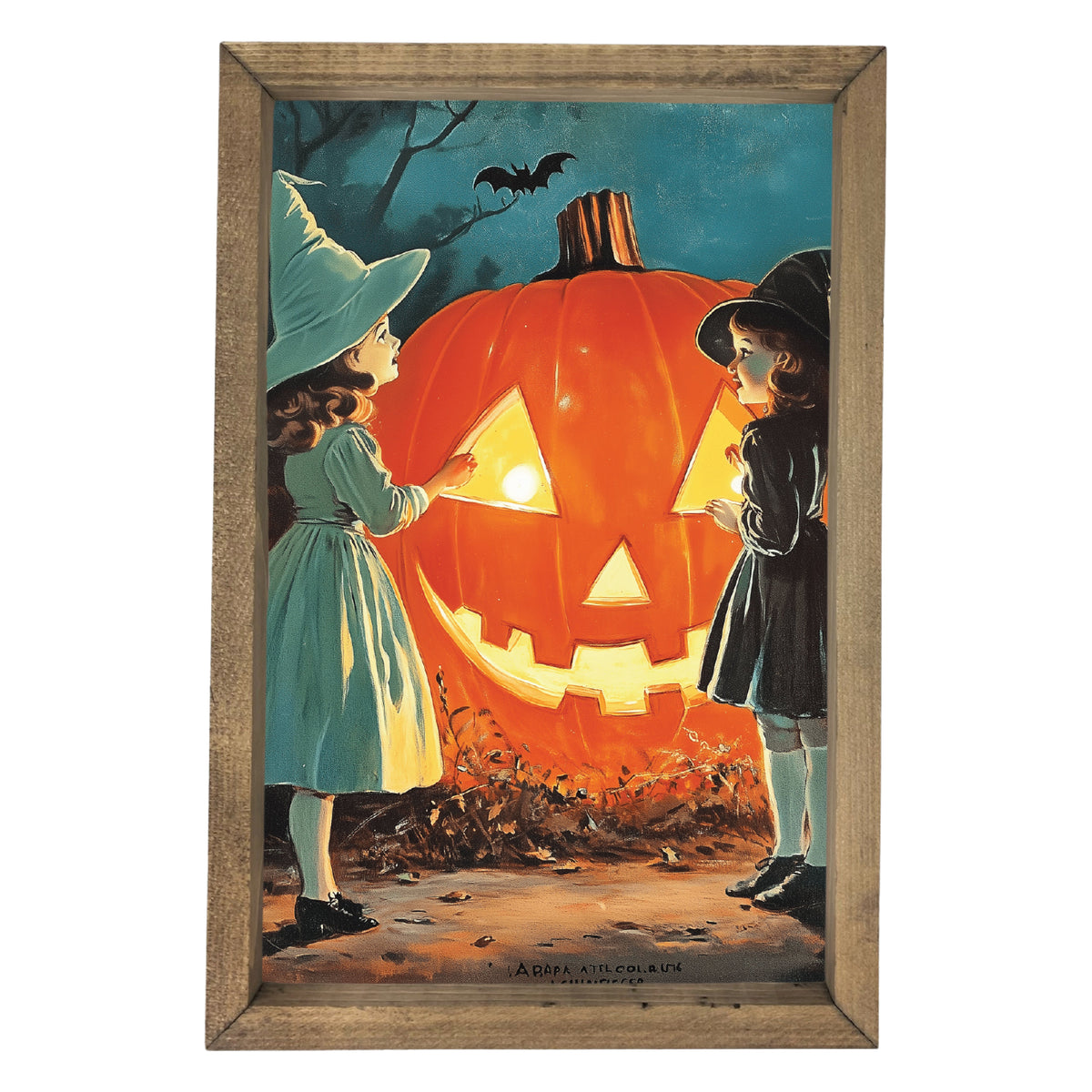 Giant Jack-O'-Lantern Framed Halloween Art