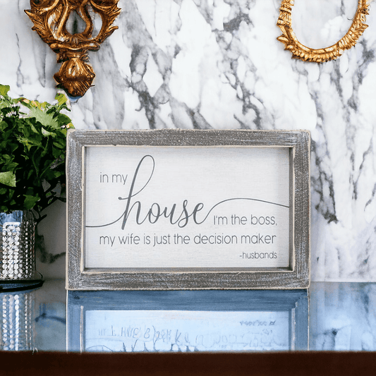 Gia Roma — Marriage Rules Humor Wood Sign