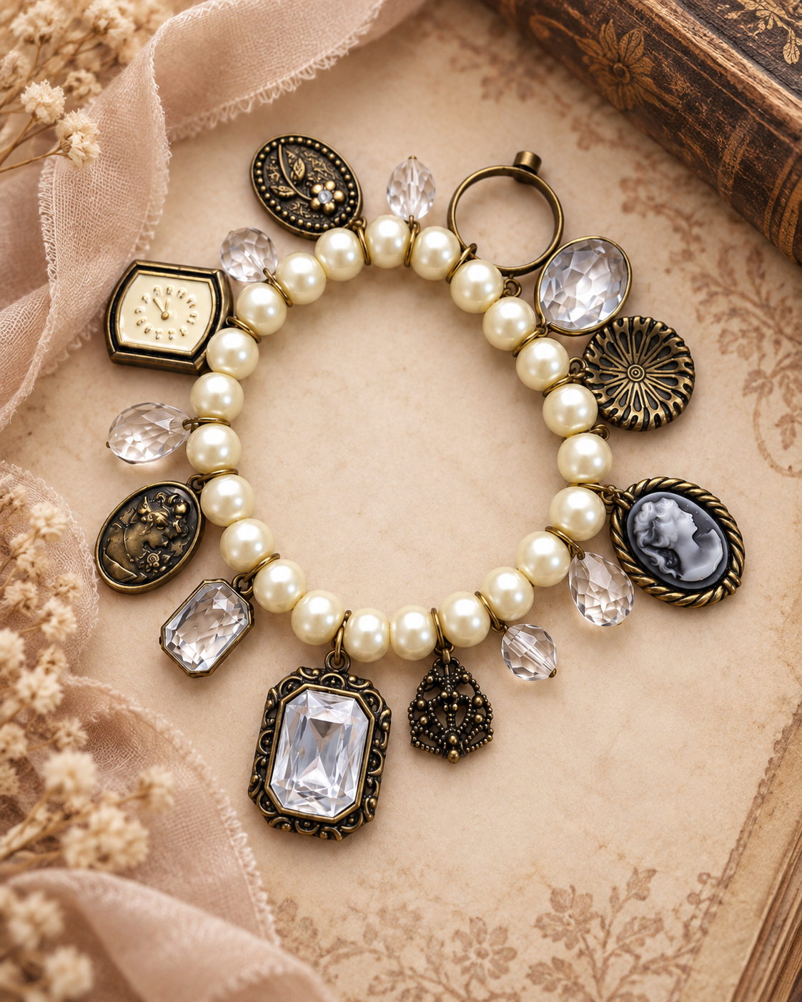 Found Heirloom Vintage Charm Bracelet