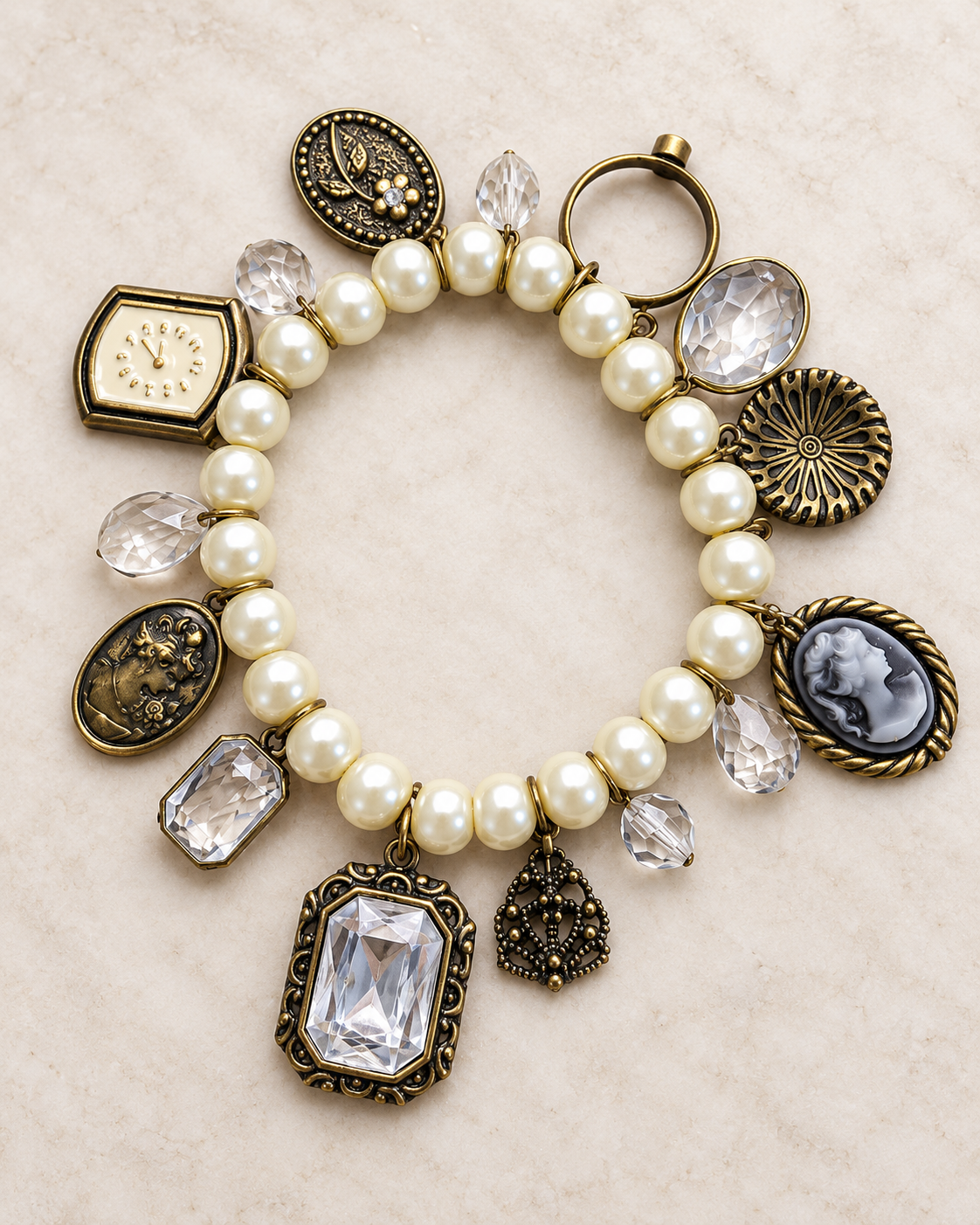 Found Heirloom Vintage Charm Bracelet