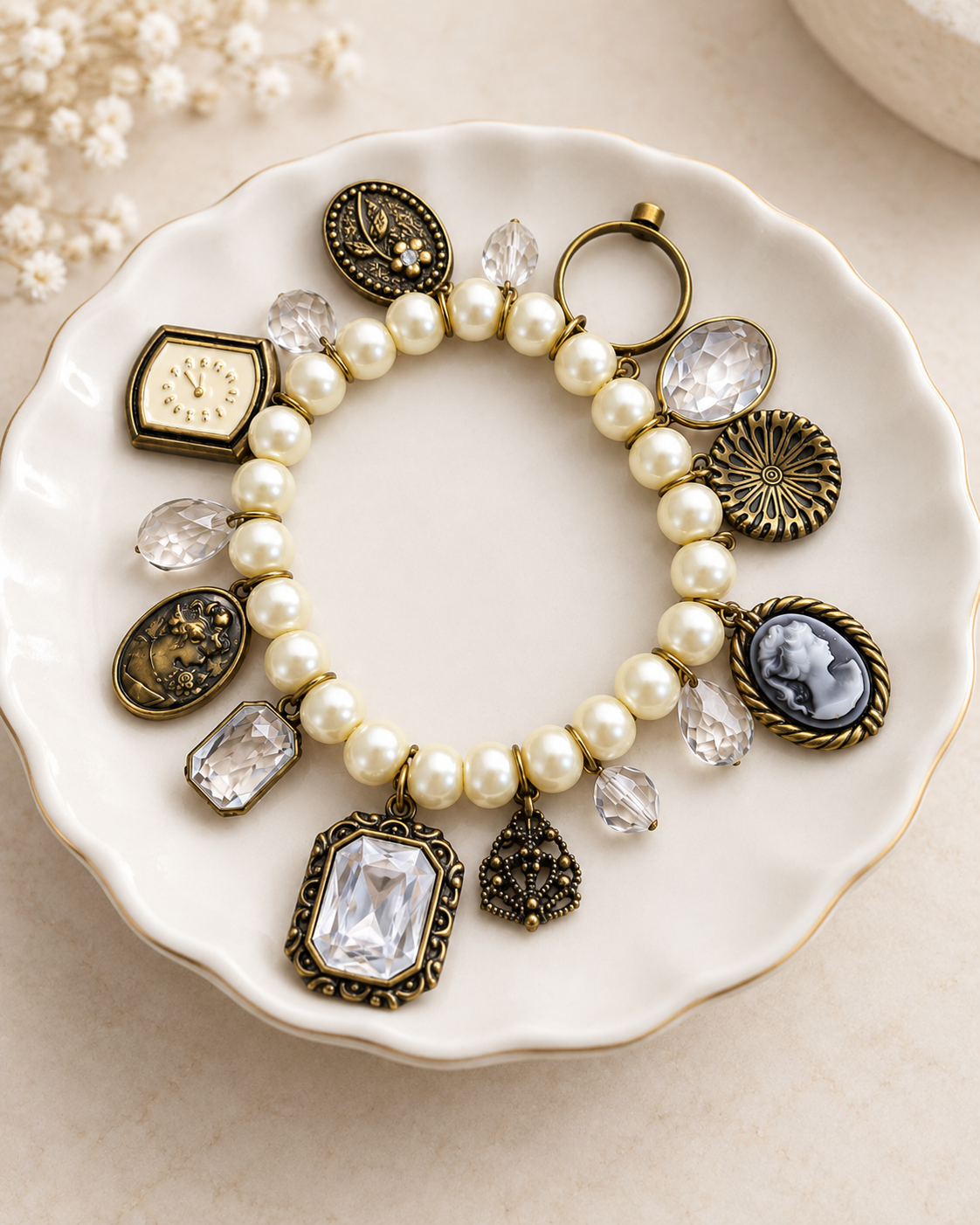 Found Heirloom Vintage Charm Bracelet