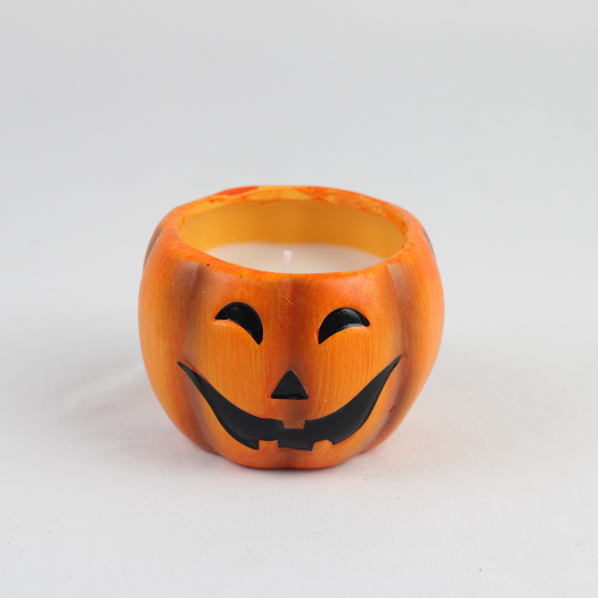 Halloween Pumpkin Ceramic Candle Holder Set – 2 Piece
