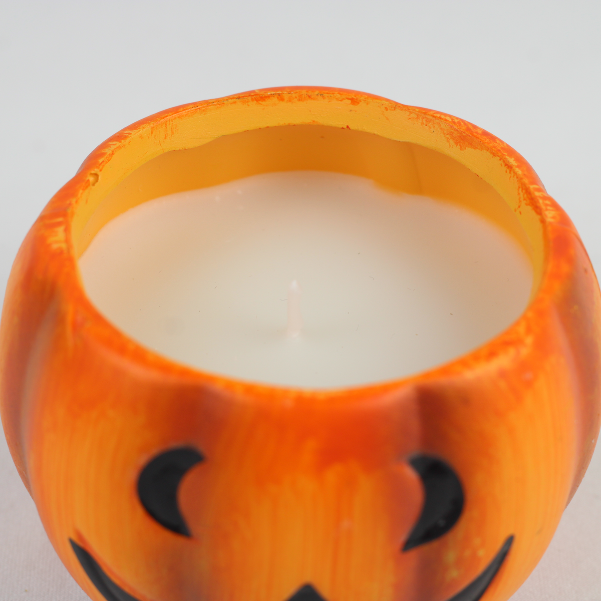 Halloween Pumpkin Ceramic Candle Holder Set – 2 Piece