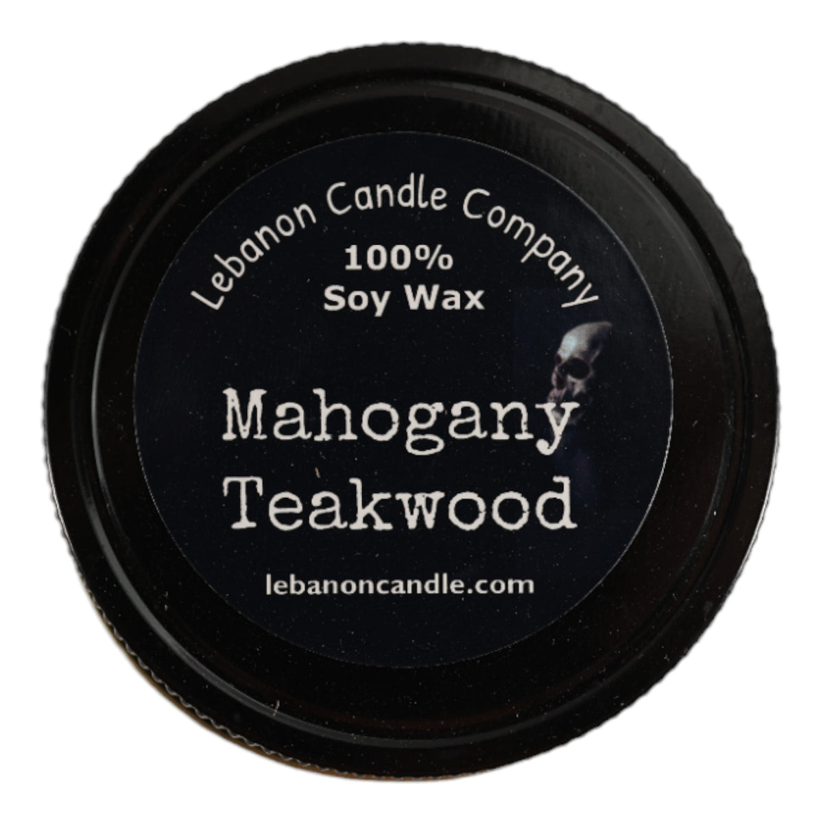 Mahogany Teakwood Skull Candle
