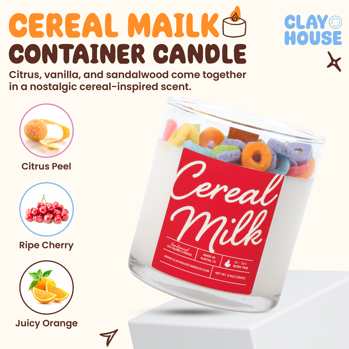 Clay House Candles — Cereal Milk Container Candle