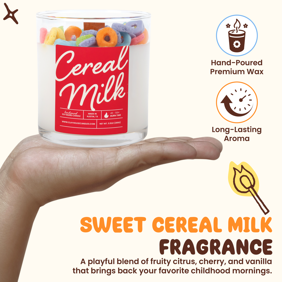 Clay House Candles — Cereal Milk Container Candle