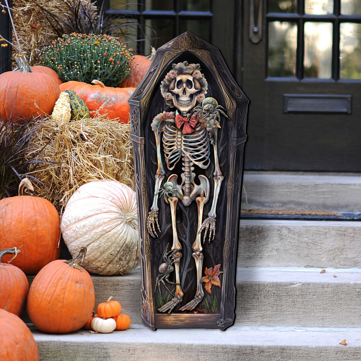 Halloween Skeleton Coffin Door Hanger – G. Debrekht
