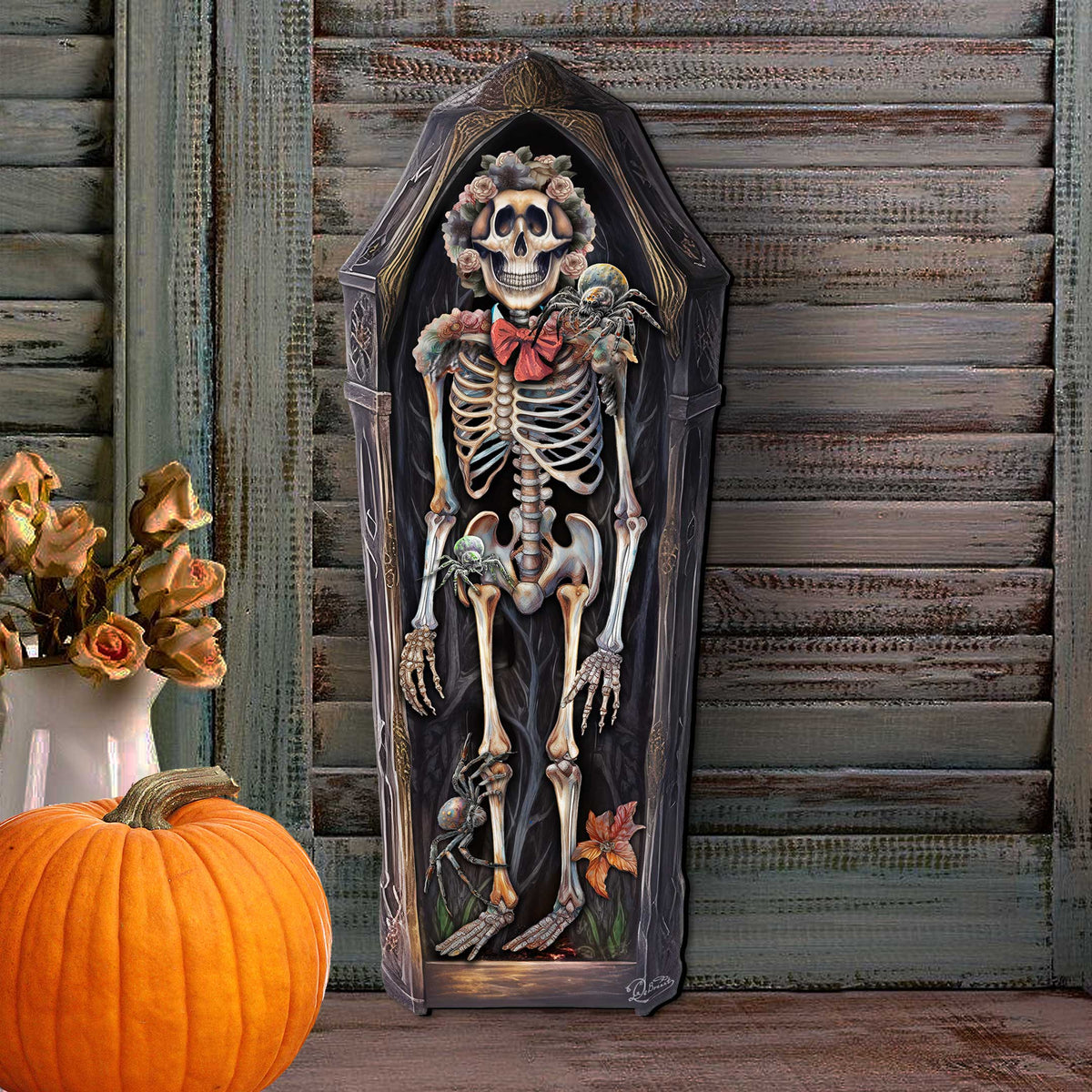 Halloween Skeleton Coffin Door Hanger – G. Debrekht