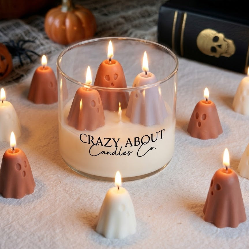 Ghost Trio Pastel Halloween Candle – Triple Wick