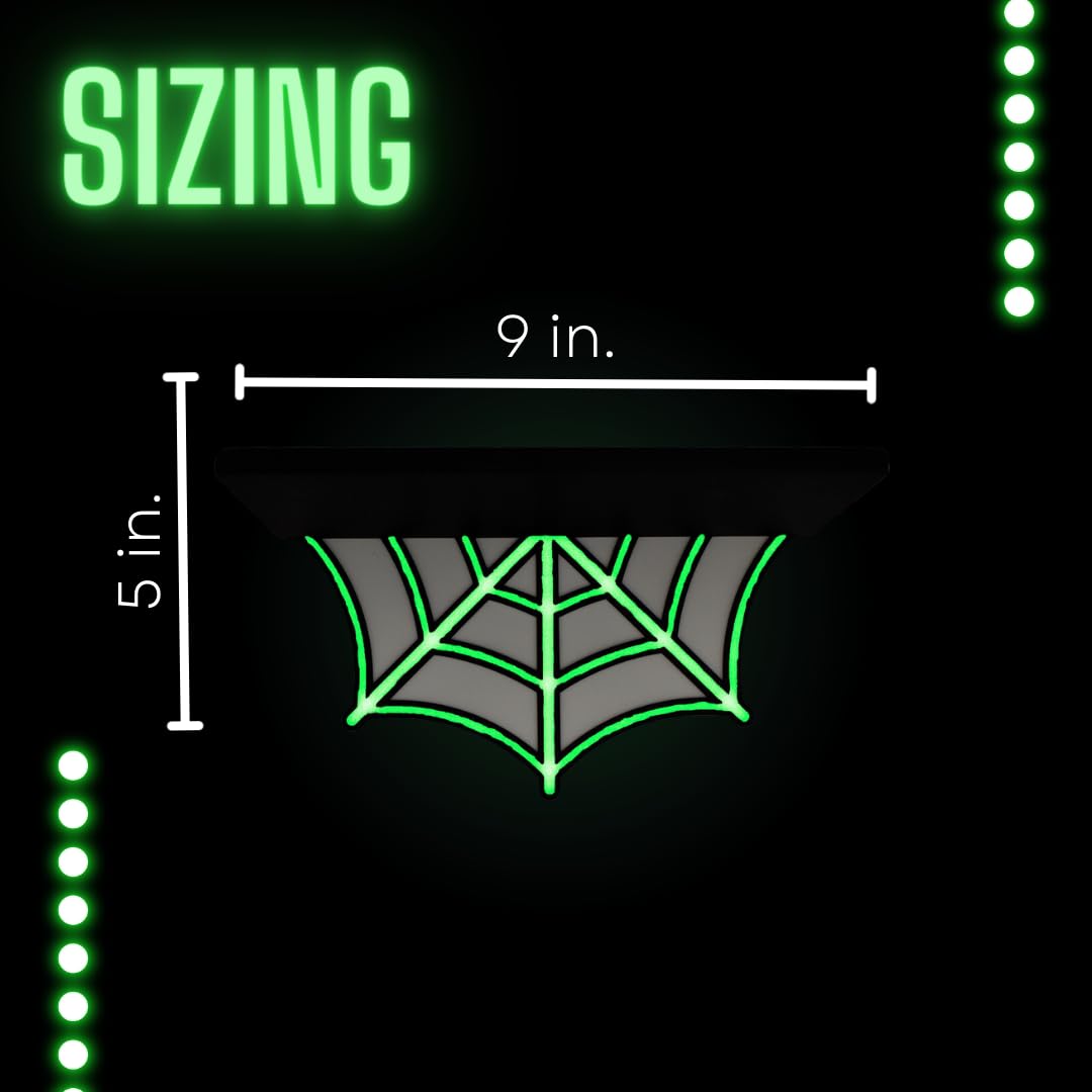 Spider Web Floating Halloween Shelf