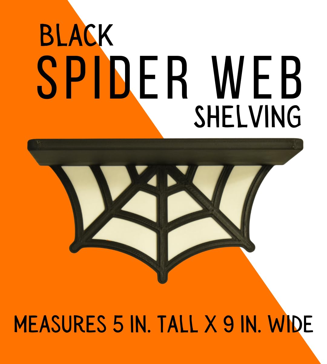 Spider Web Floating Halloween Shelf