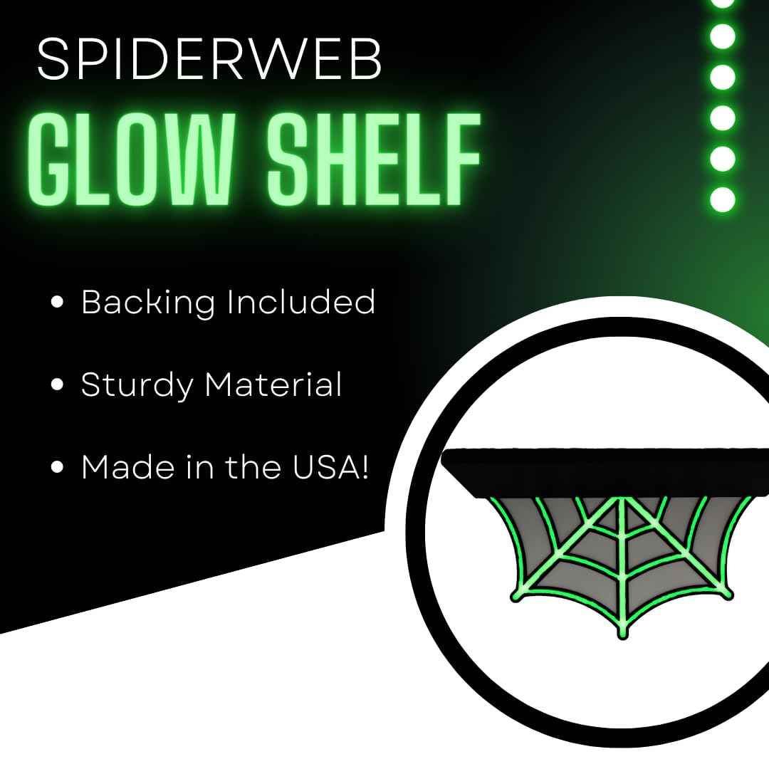 Spider Web Floating Halloween Shelf