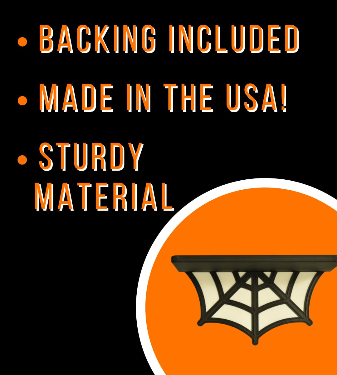 Spider Web Floating Halloween Shelf