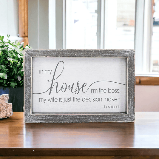 Gia Roma — Marriage Rules Humor Wood Sign