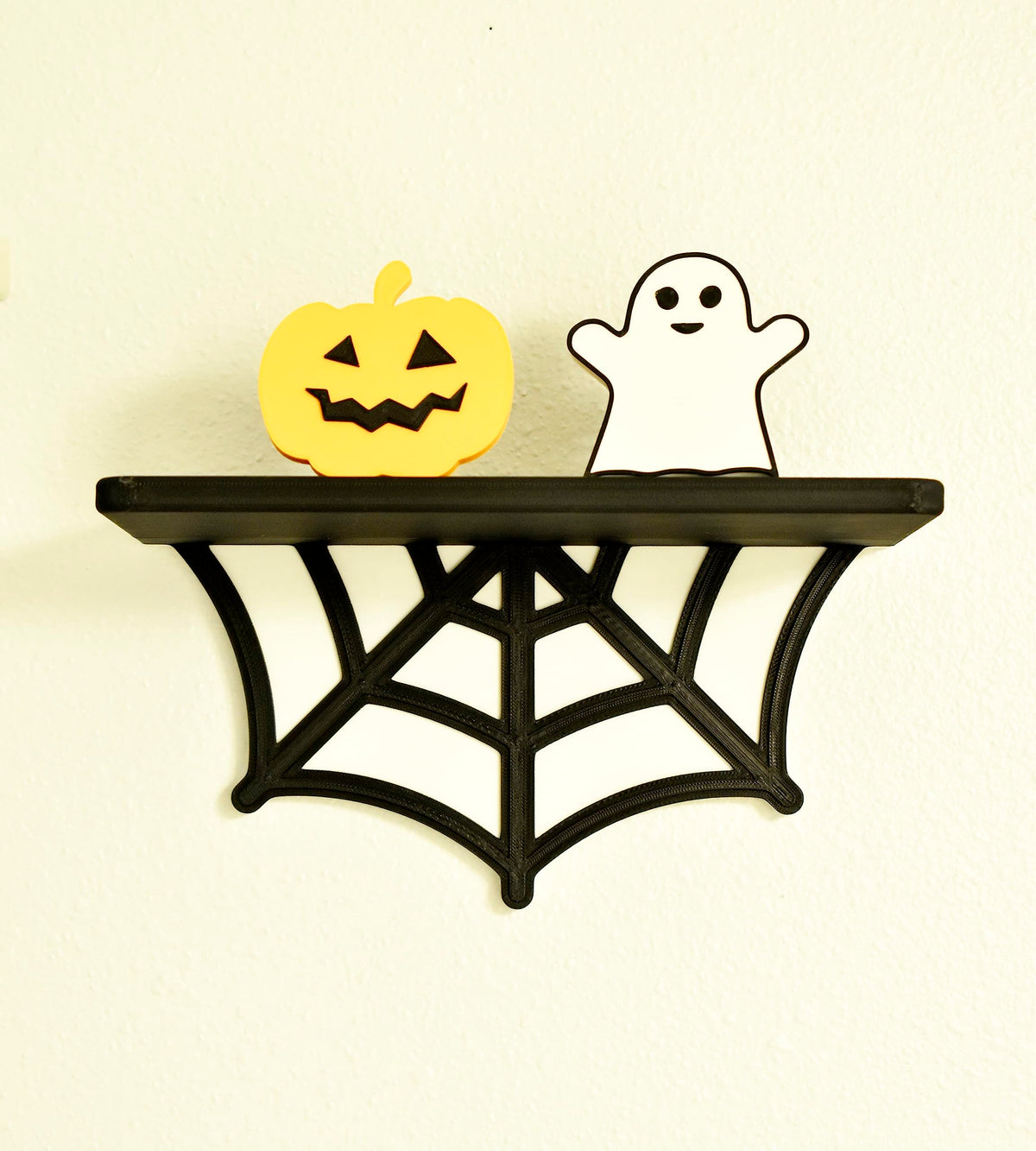 Spider Web Floating Halloween Shelf