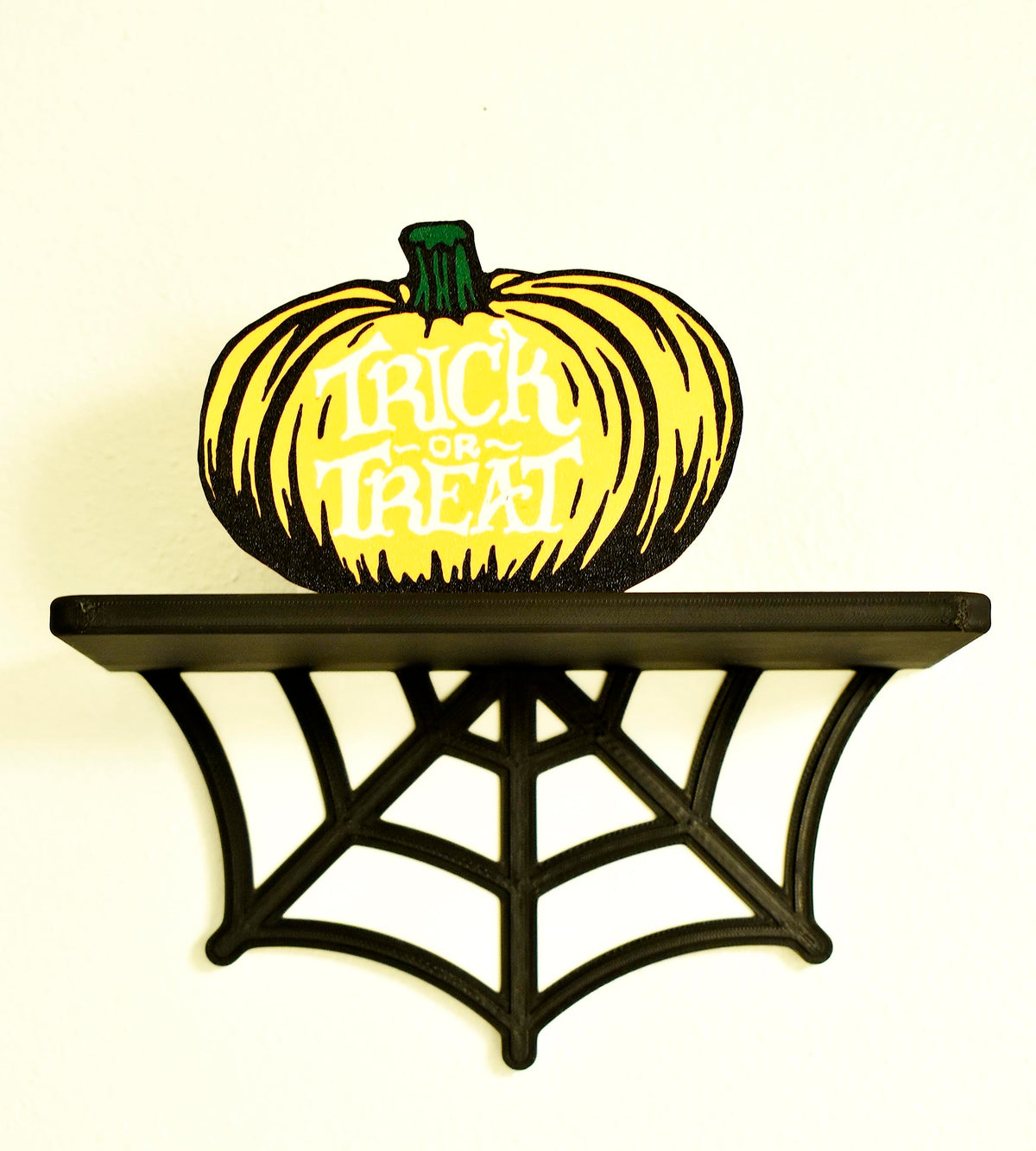 Spider Web Floating Halloween Shelf