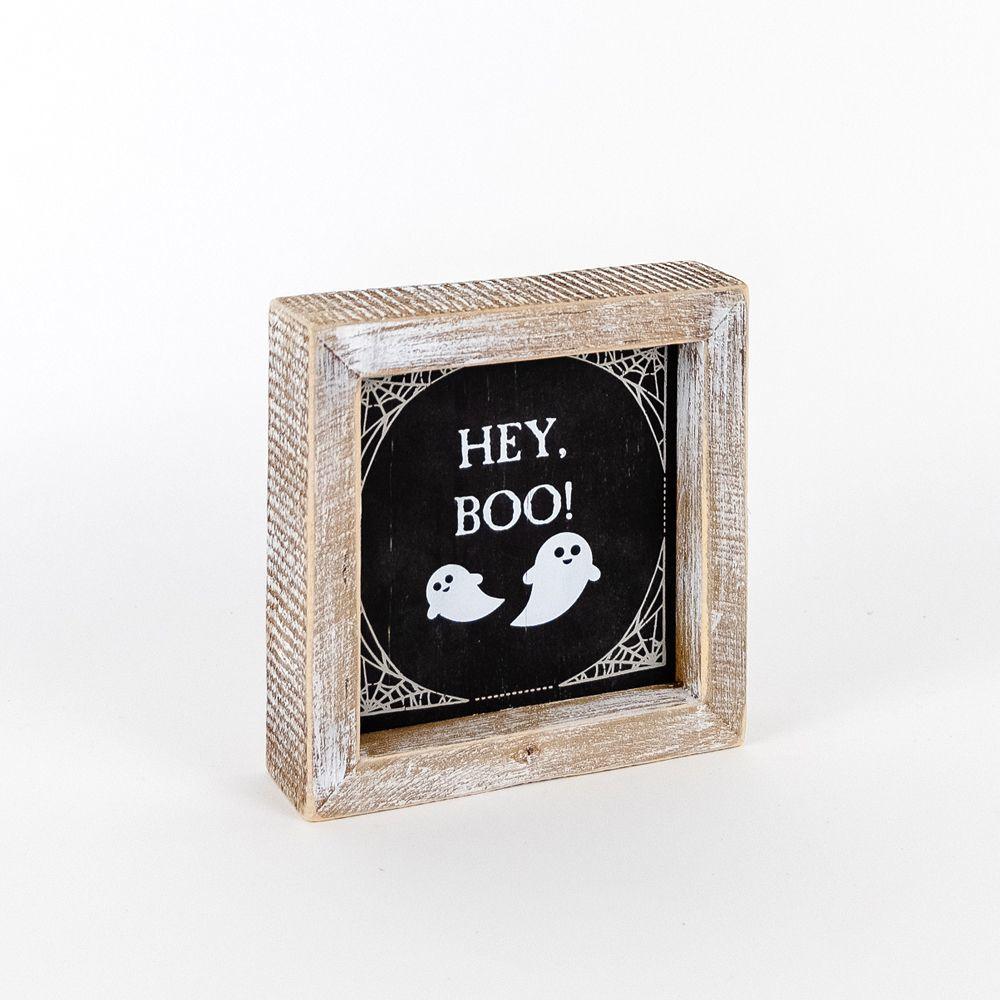 Hey Boo + Cuddle Double-Sided Halloween Sign