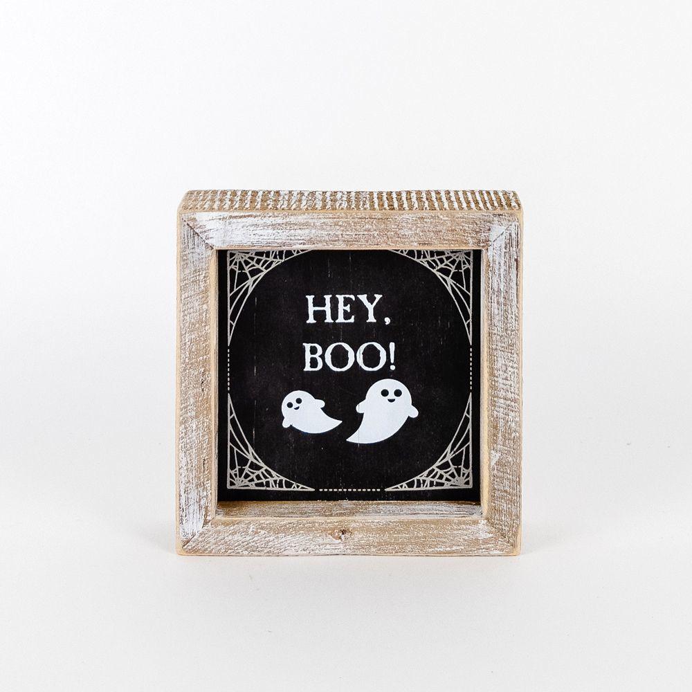 Hey Boo + Cuddle Double-Sided Halloween Sign