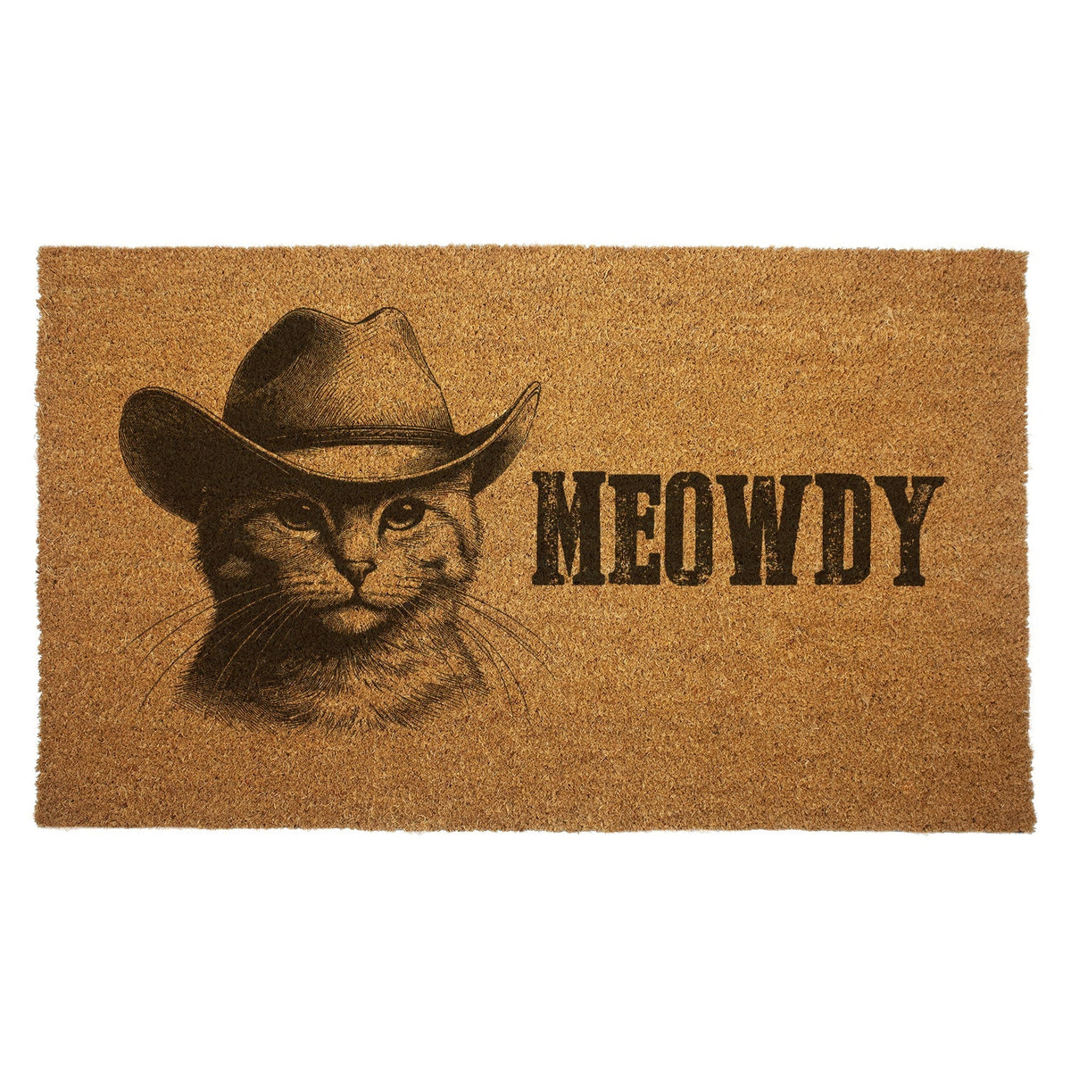 Cowboy Cat “Meowdy” Door Mat
