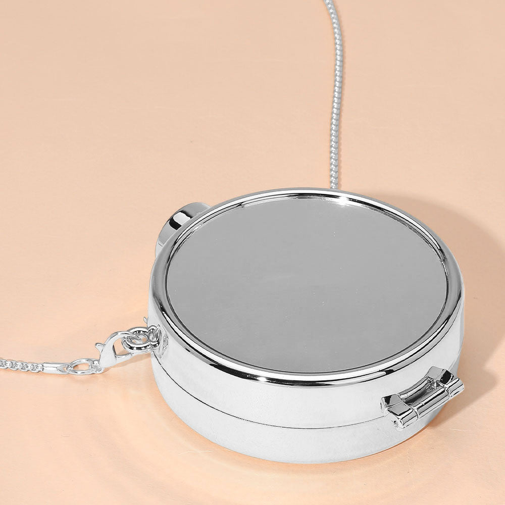 Madeline Love — Metallic Round Compact Mirror Clutch