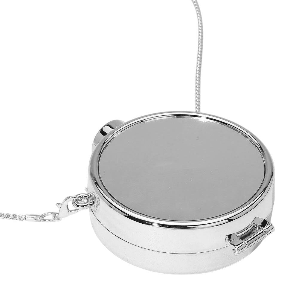 Madeline Love — Metallic Round Compact Mirror Clutch