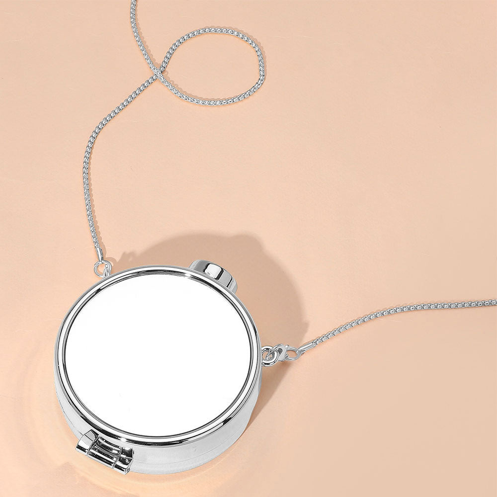 Madeline Love — Metallic Round Compact Mirror Clutch