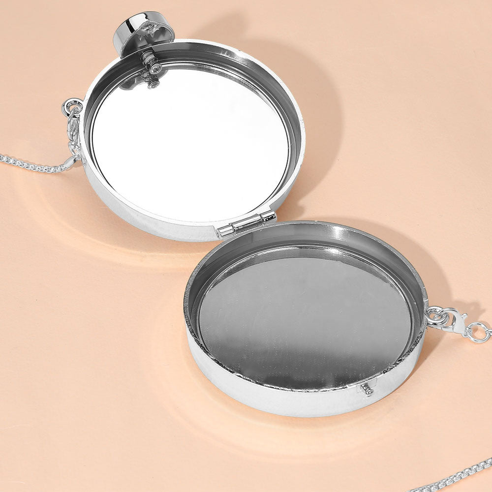 Madeline Love — Metallic Round Compact Mirror Clutch