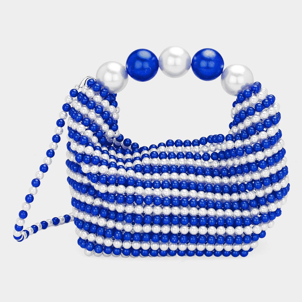 Pearl Beaded Mini Handbag – Top Handle & Crossbody Bag