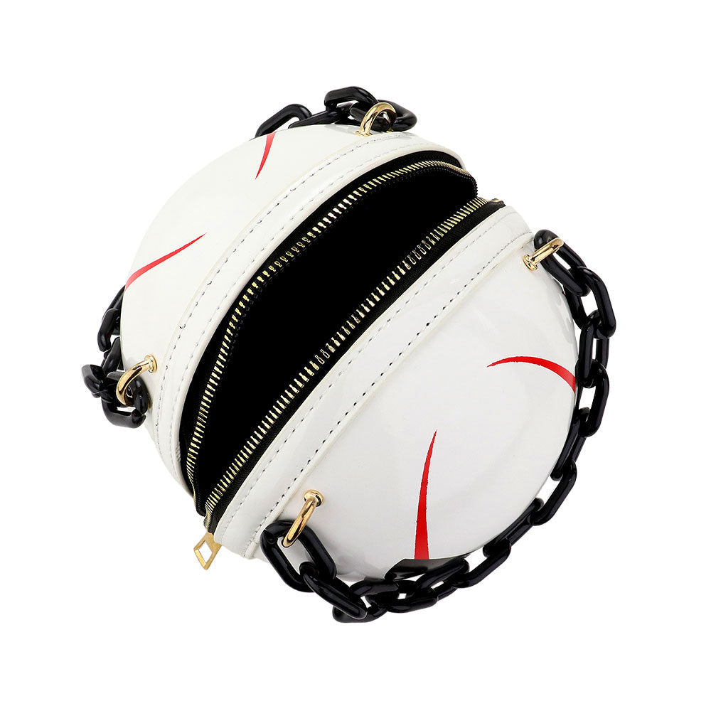 Halloween Pumpkin Face Round Crossbody Bag