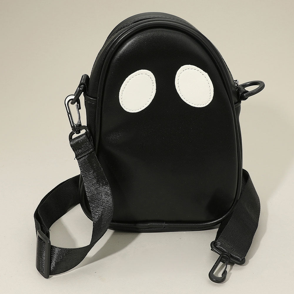 Ghost Face Faux Leather Crossbody Bag