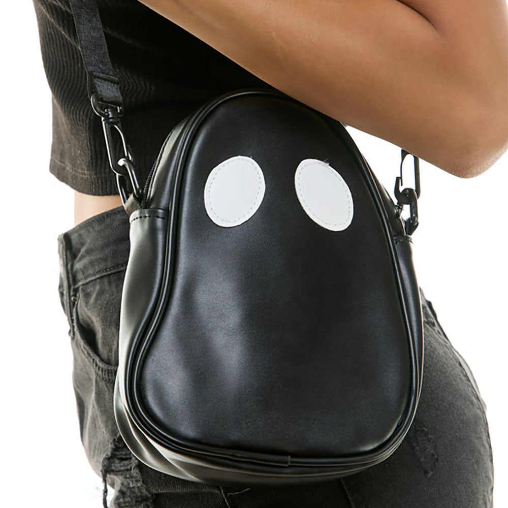 Ghost Face Faux Leather Crossbody Bag