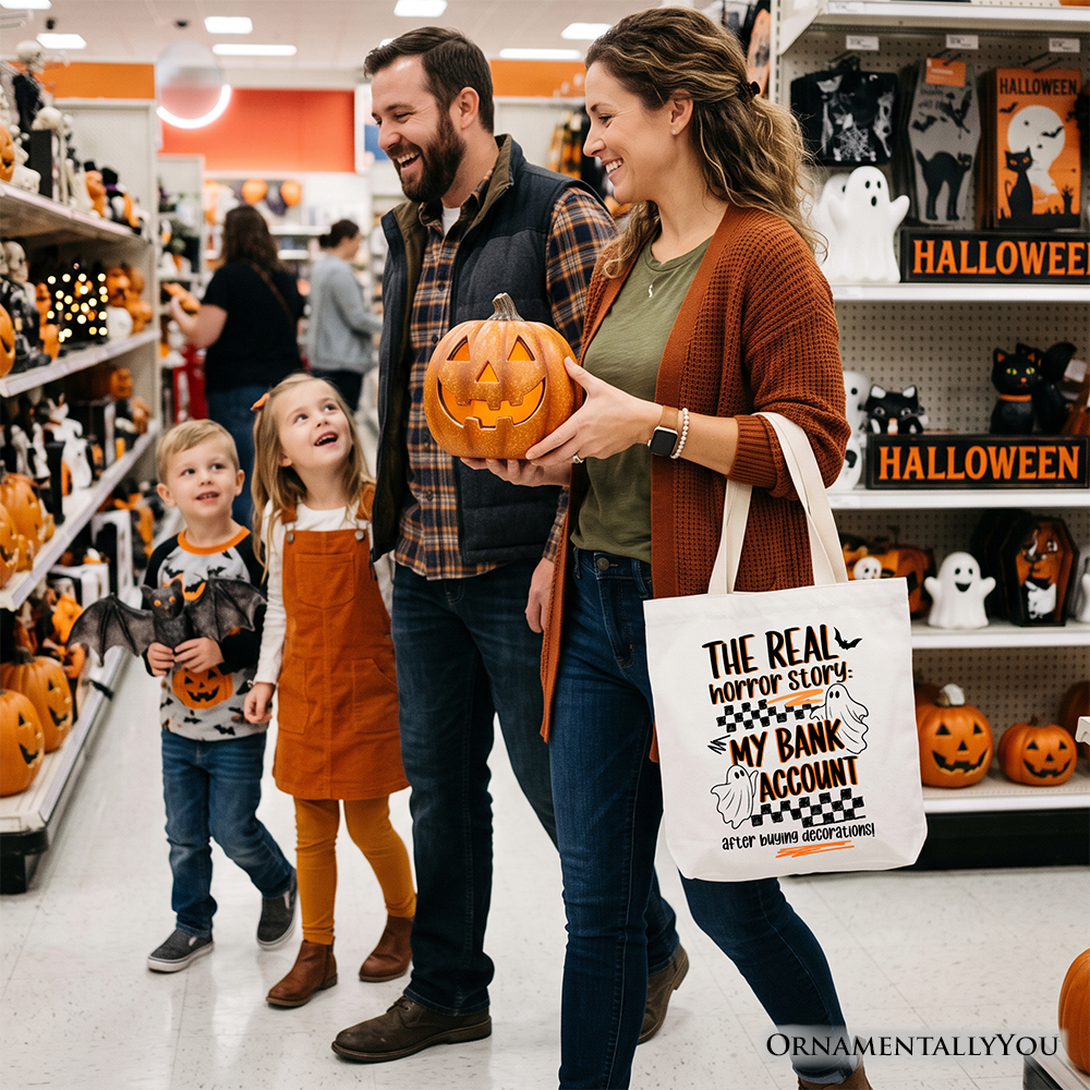 The Real Horror Story My Bank Account Halloween Tote Bag