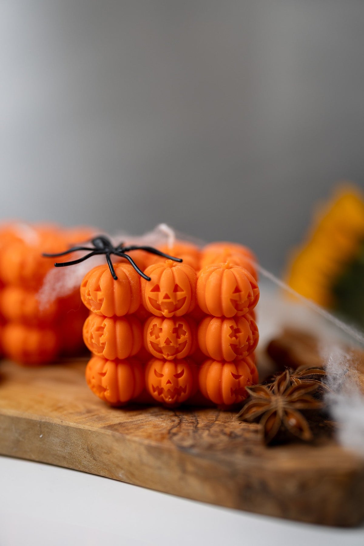 Halloween Face Bubble Pumpkin Soy Candle