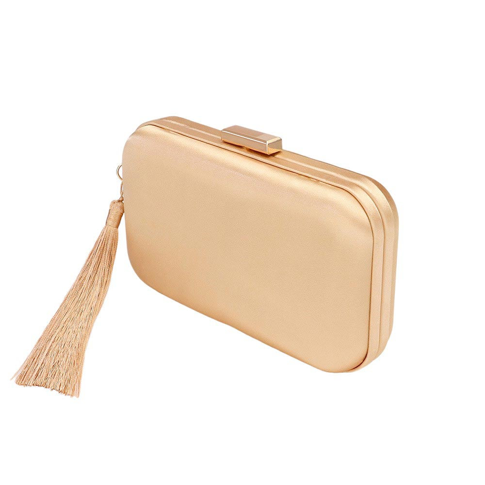 Tassel Pointed Clutch Crossbody Bag