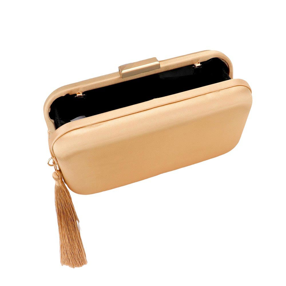 Tassel Pointed Clutch Crossbody Bag
