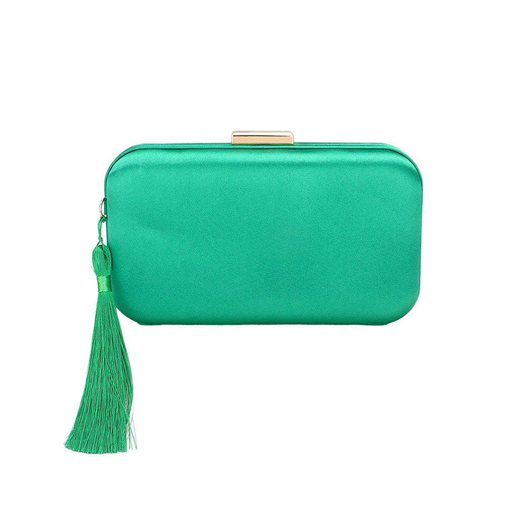 Tassel Pointed Clutch Crossbody Bag