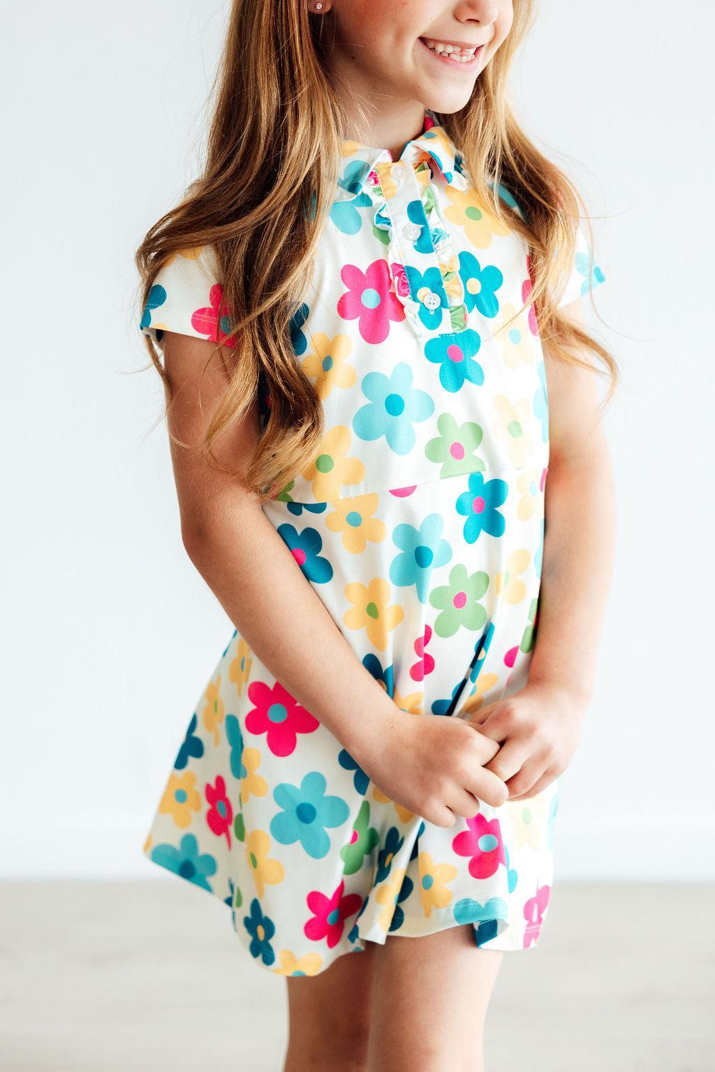 Mila & Rose™ Groovy Blooms S/S Polo Dress