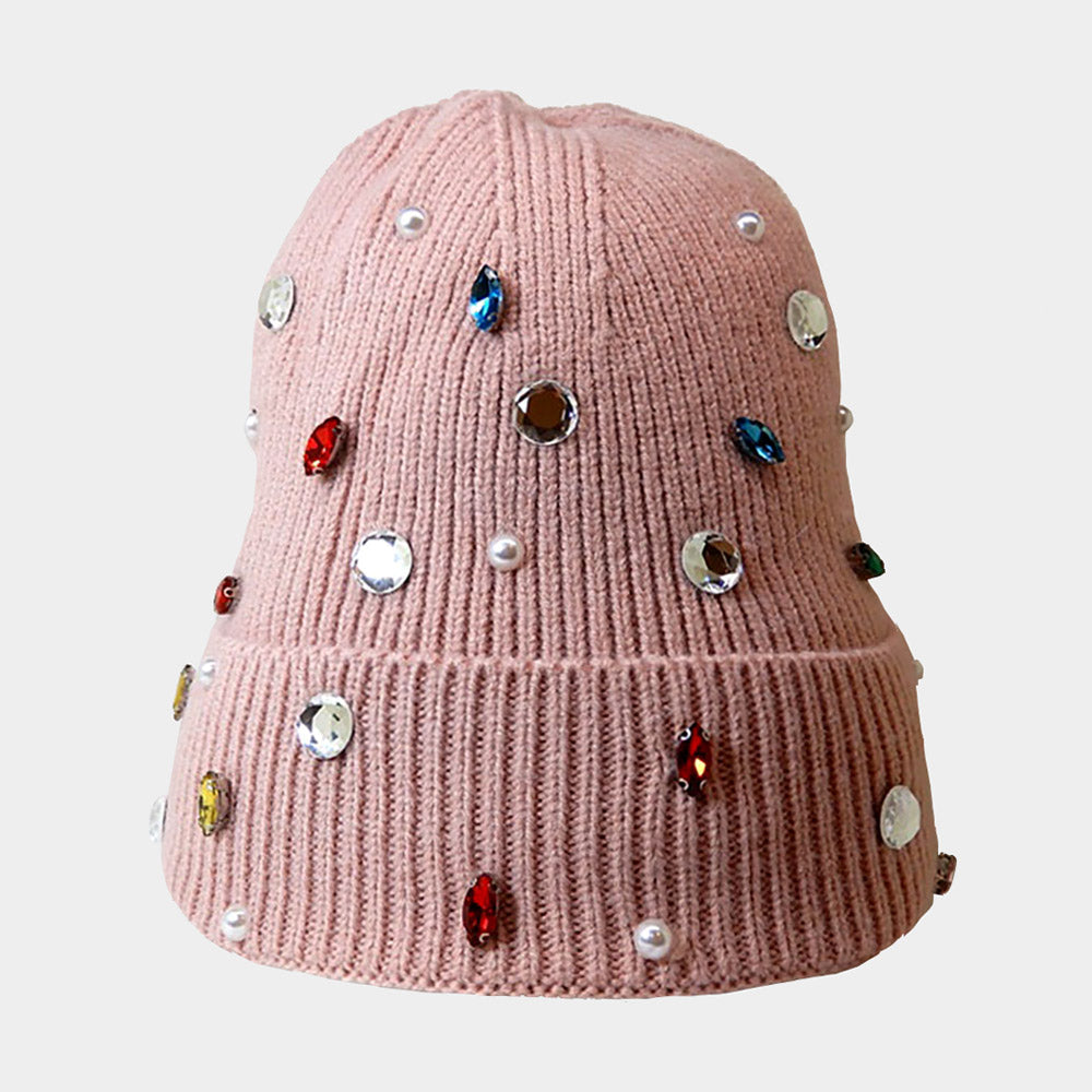 Madeline Love Pearl Embellished Fleece-Lined Beanie