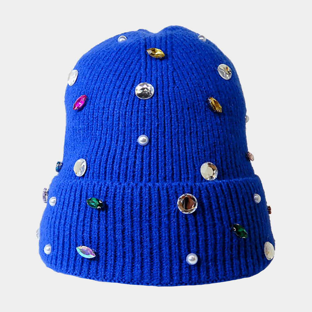 Madeline Love Pearl Embellished Fleece-Lined Beanie