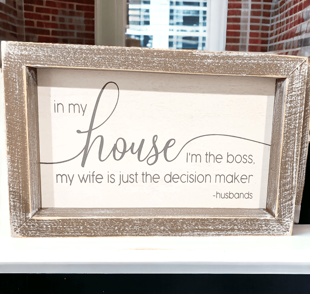 Gia Roma — Marriage Rules Humor Wood Sign
