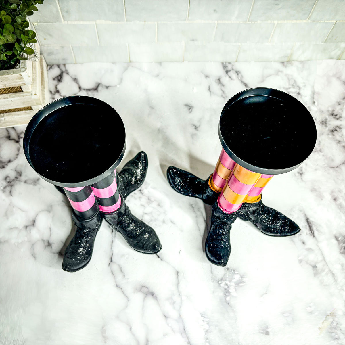 Wicked Witch Leg Candle Holder