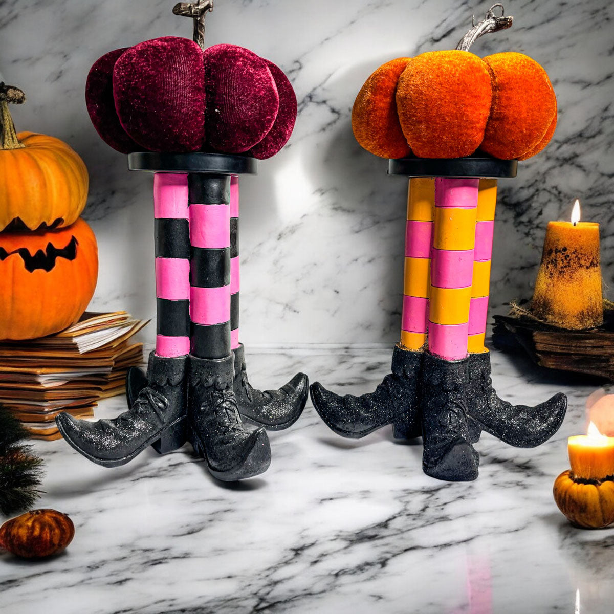 Wicked Witch Leg Candle Holder