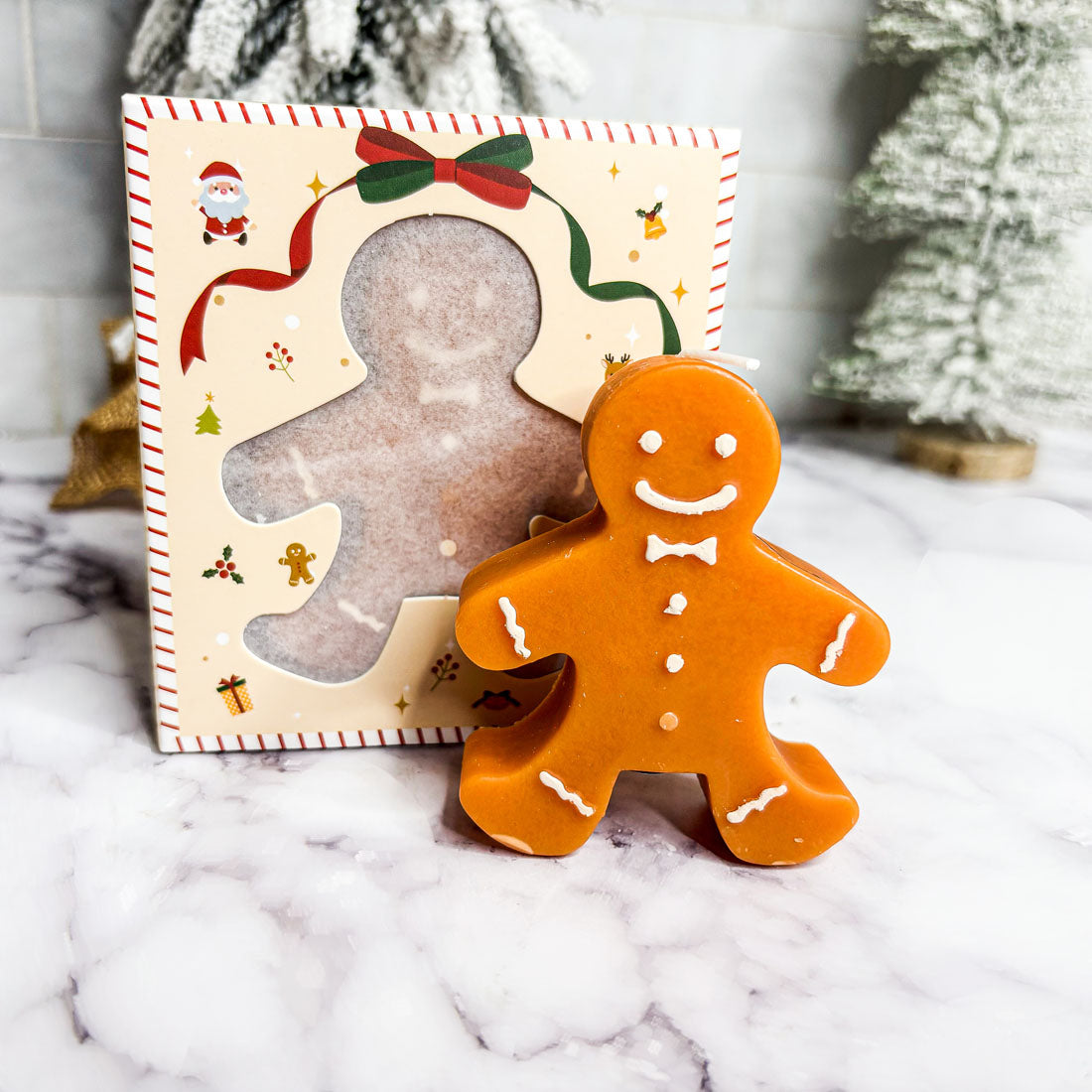 Gingerbread Man Candle