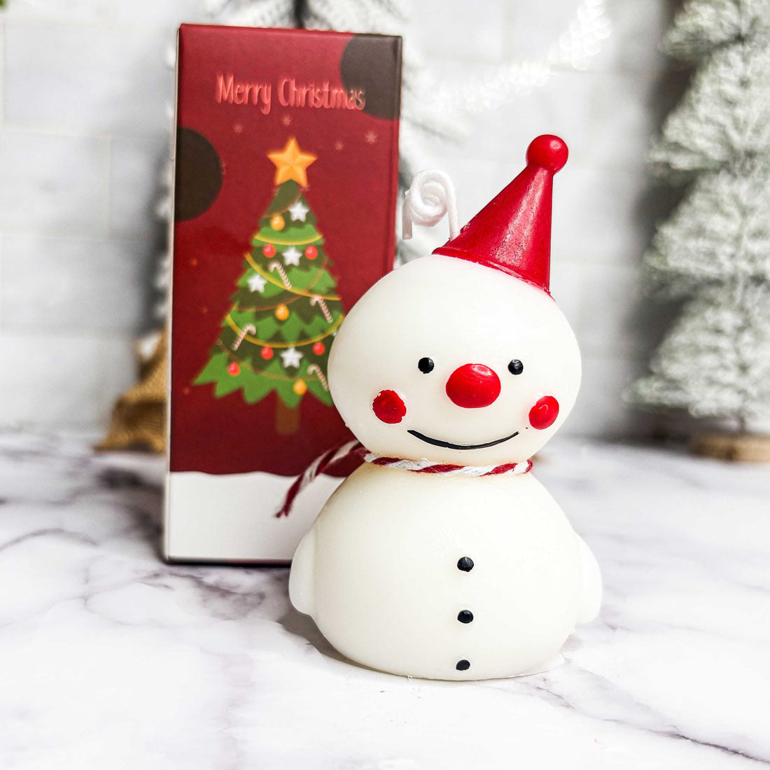 Snowman Candle