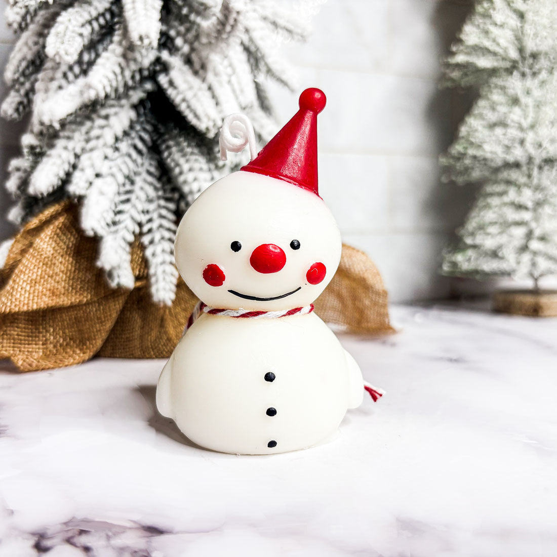 Snowman Candle