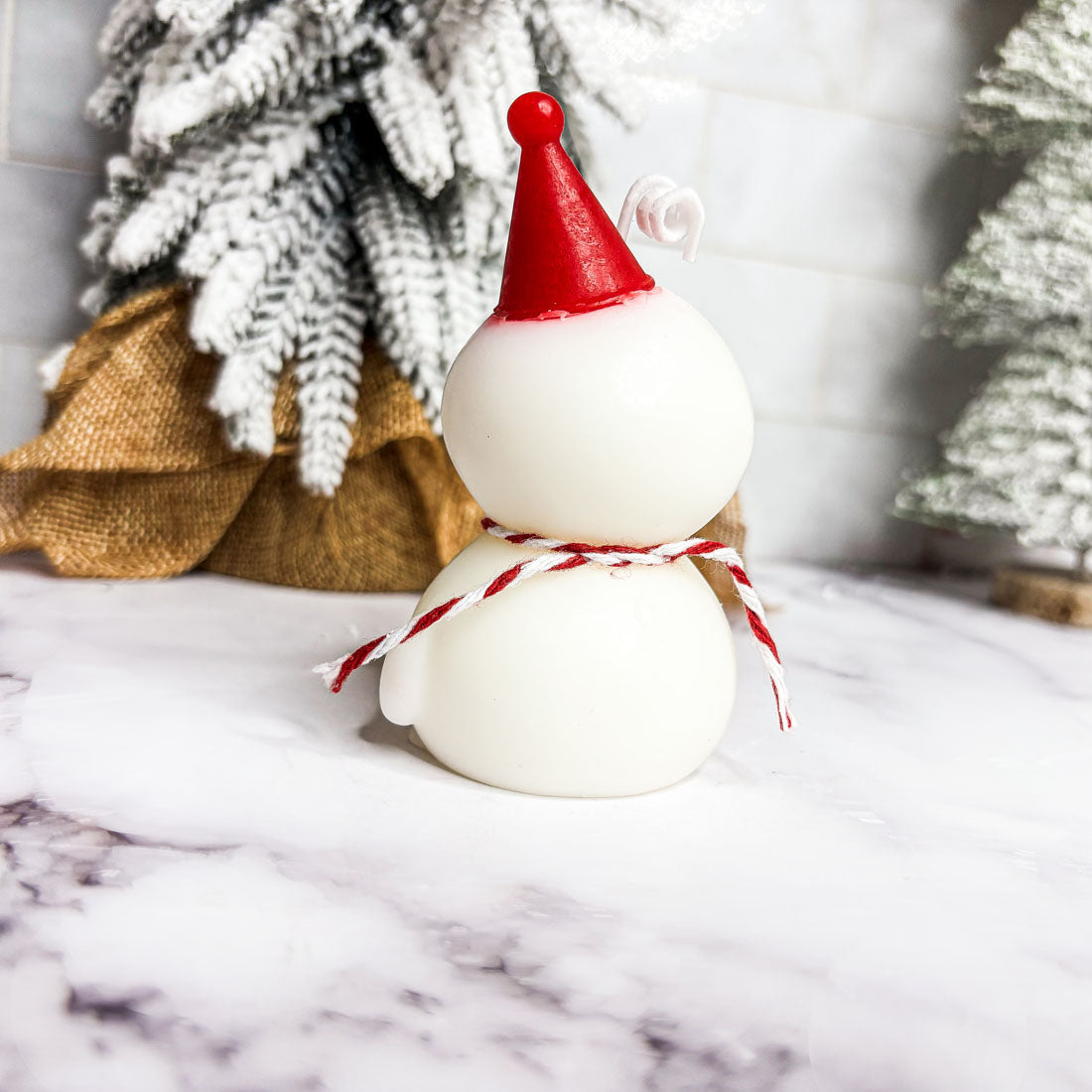 Snowman Candle
