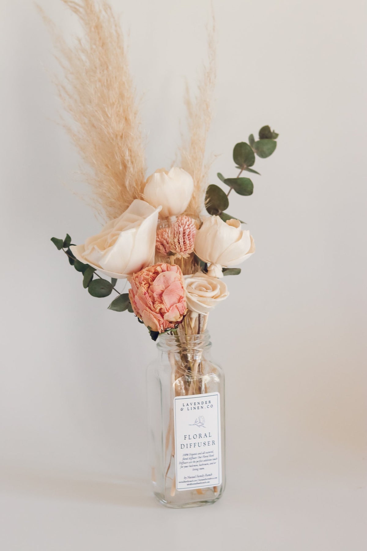 Botanical Floral Diffuser Bouquet | Blush Peonies