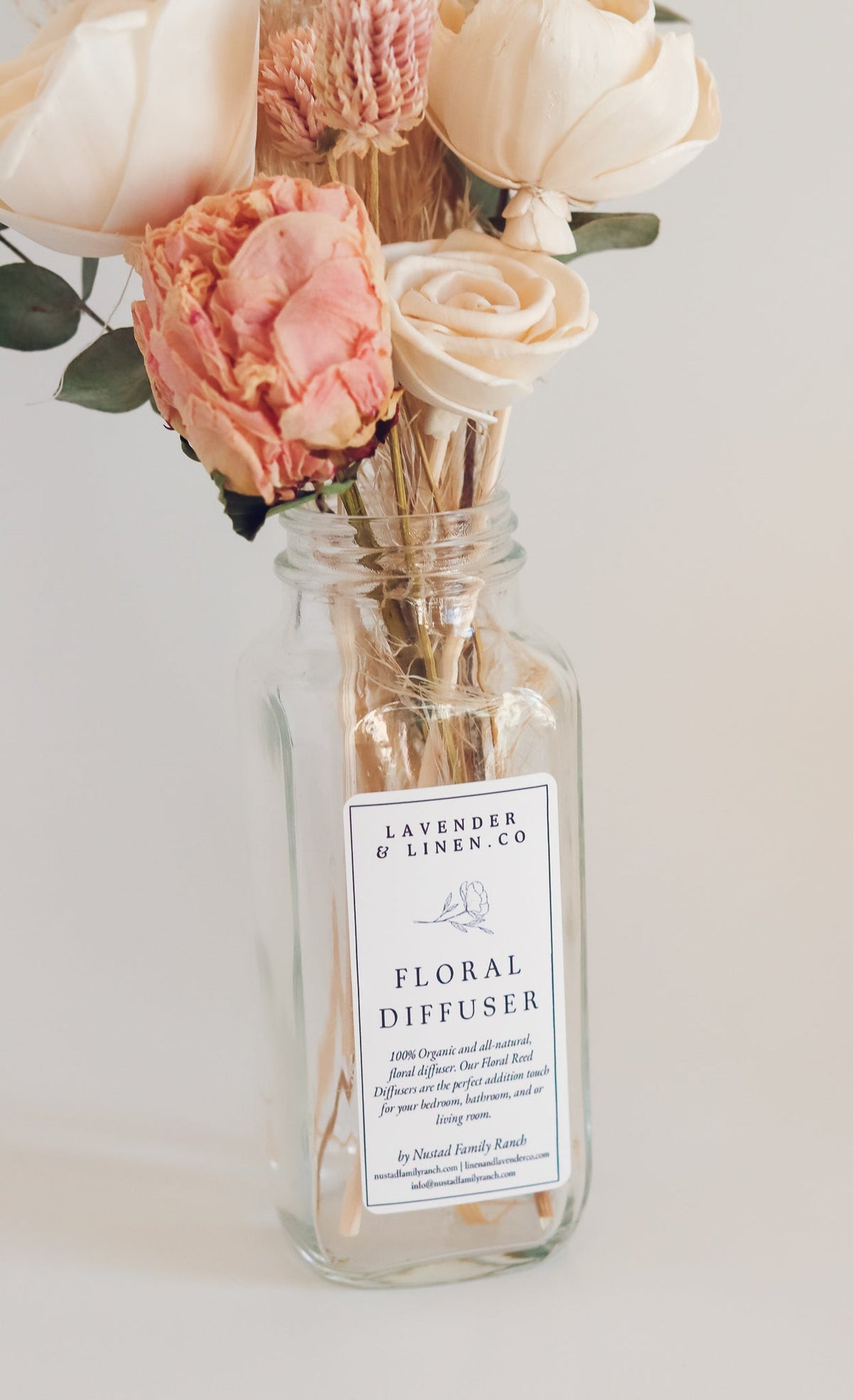 Botanical Floral Diffuser Bouquet | Blush Peonies