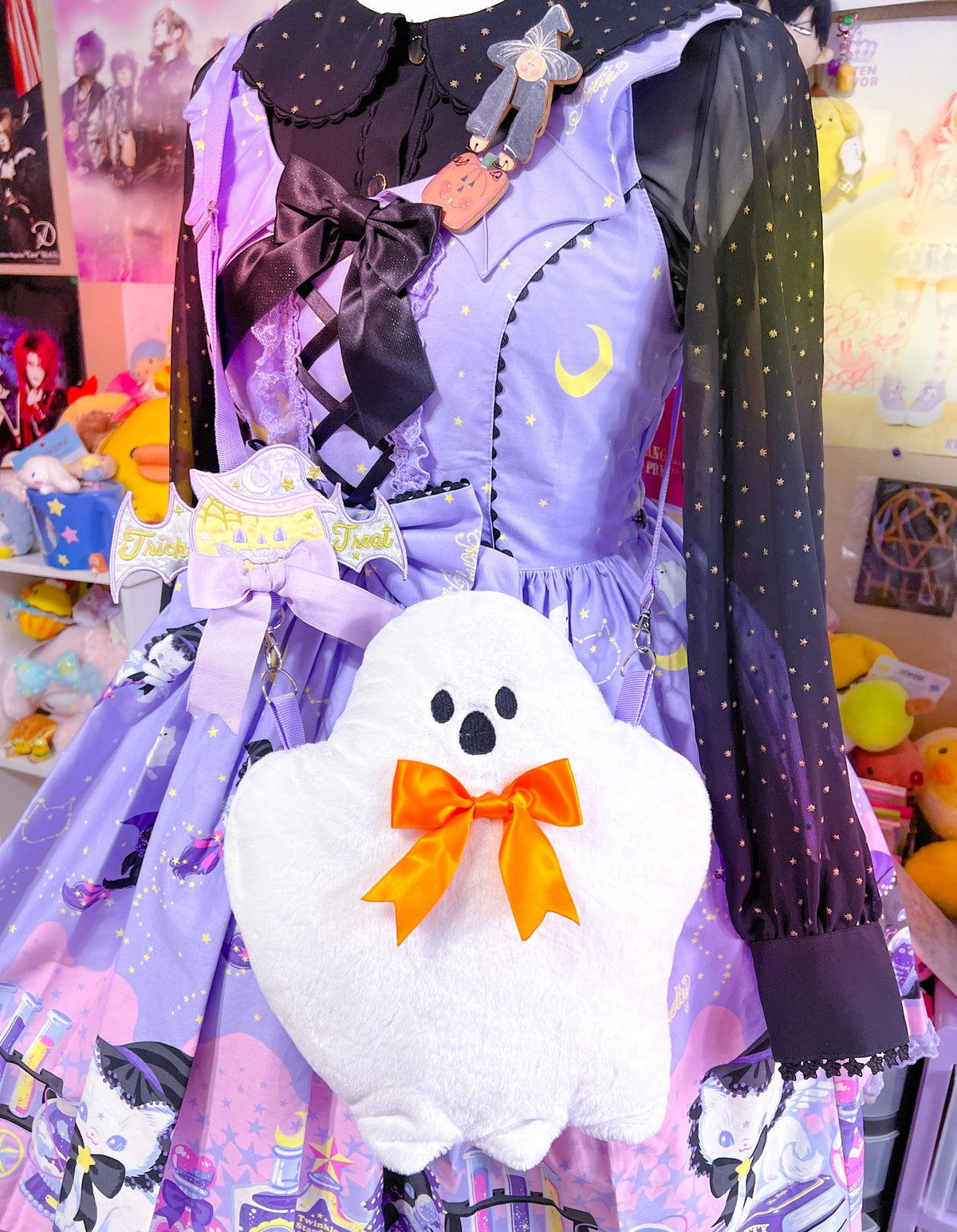 Precious Bbyz Ghost Plush Crossbody Purse