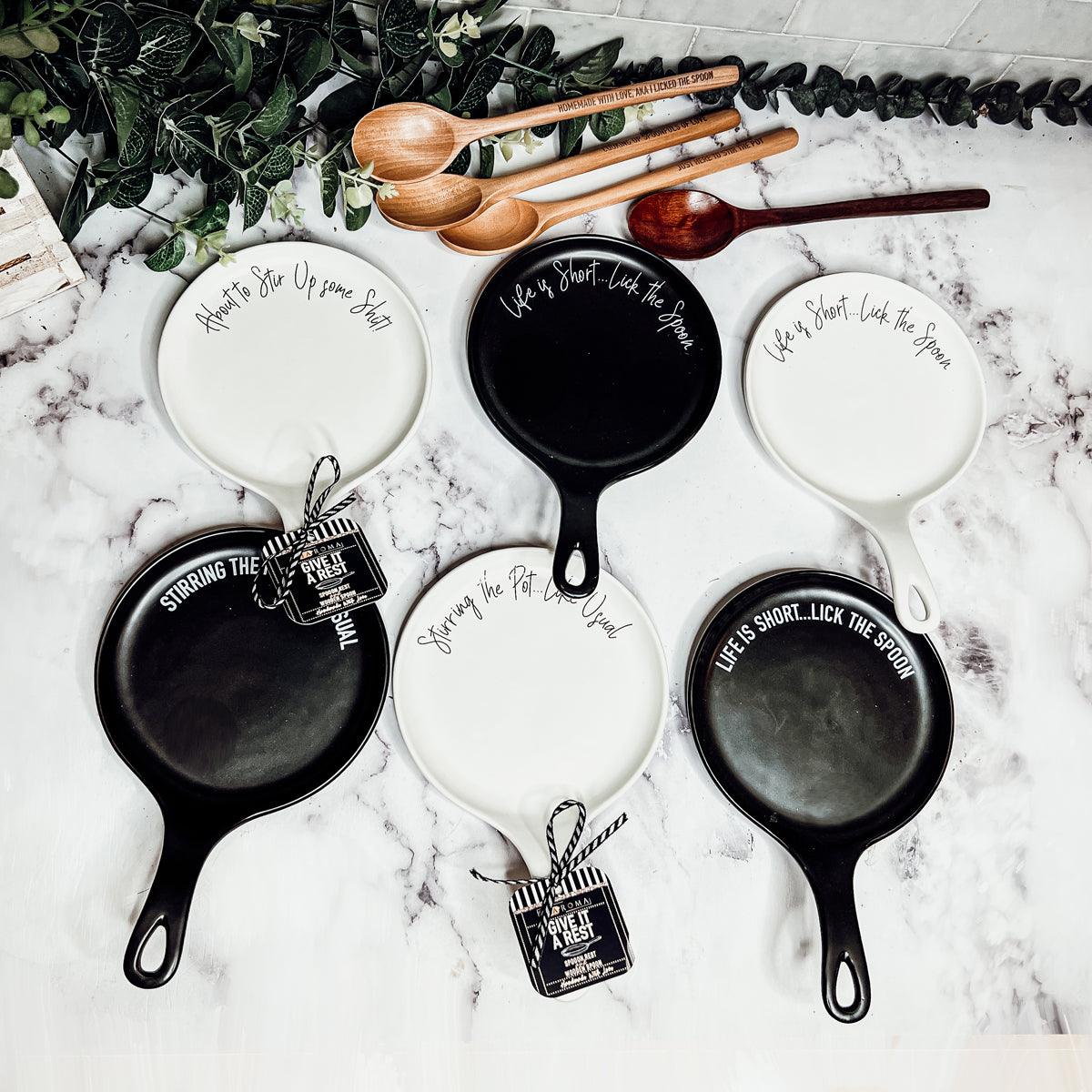 Gia Roma — Give It a Rest LG Spoon Rest & Wooden Spoon Set
